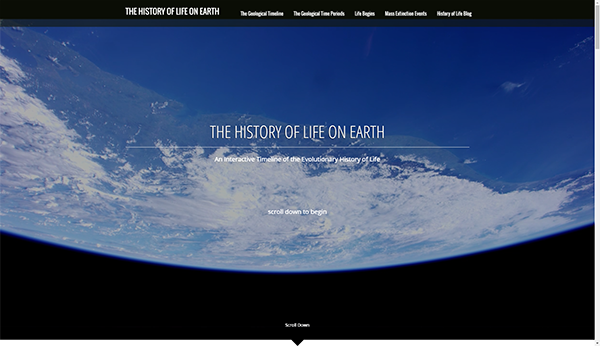 Image of a presentation slide from the history of life on Earth 