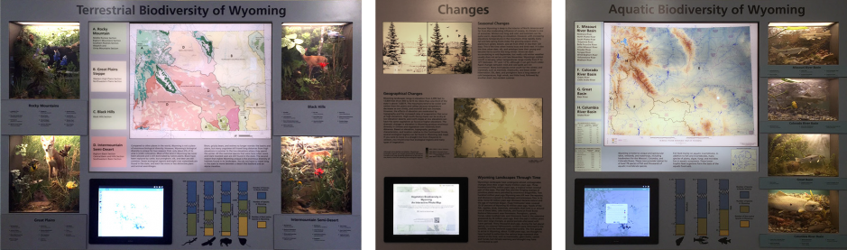 Graphic of poster presenting information on biodiversity in Wyoming 