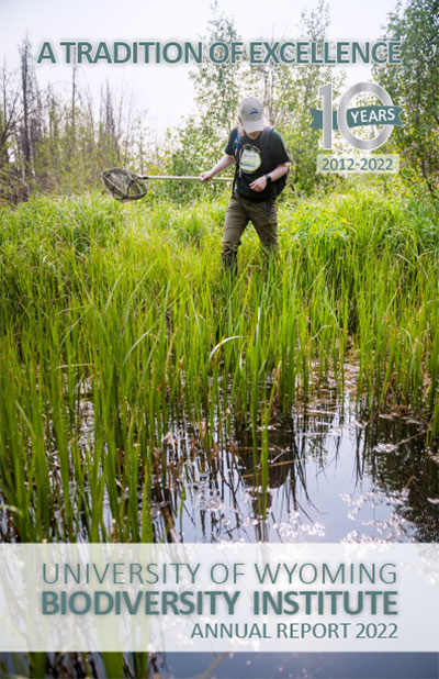 A Tradition of Excellence - an image of the cover of the 2022 Biodiversity Institute Annual Report