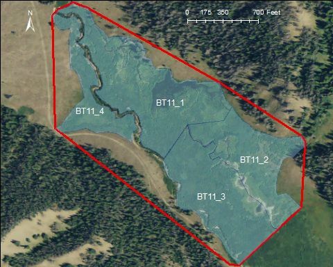 N. Fork Spread Creek catchment