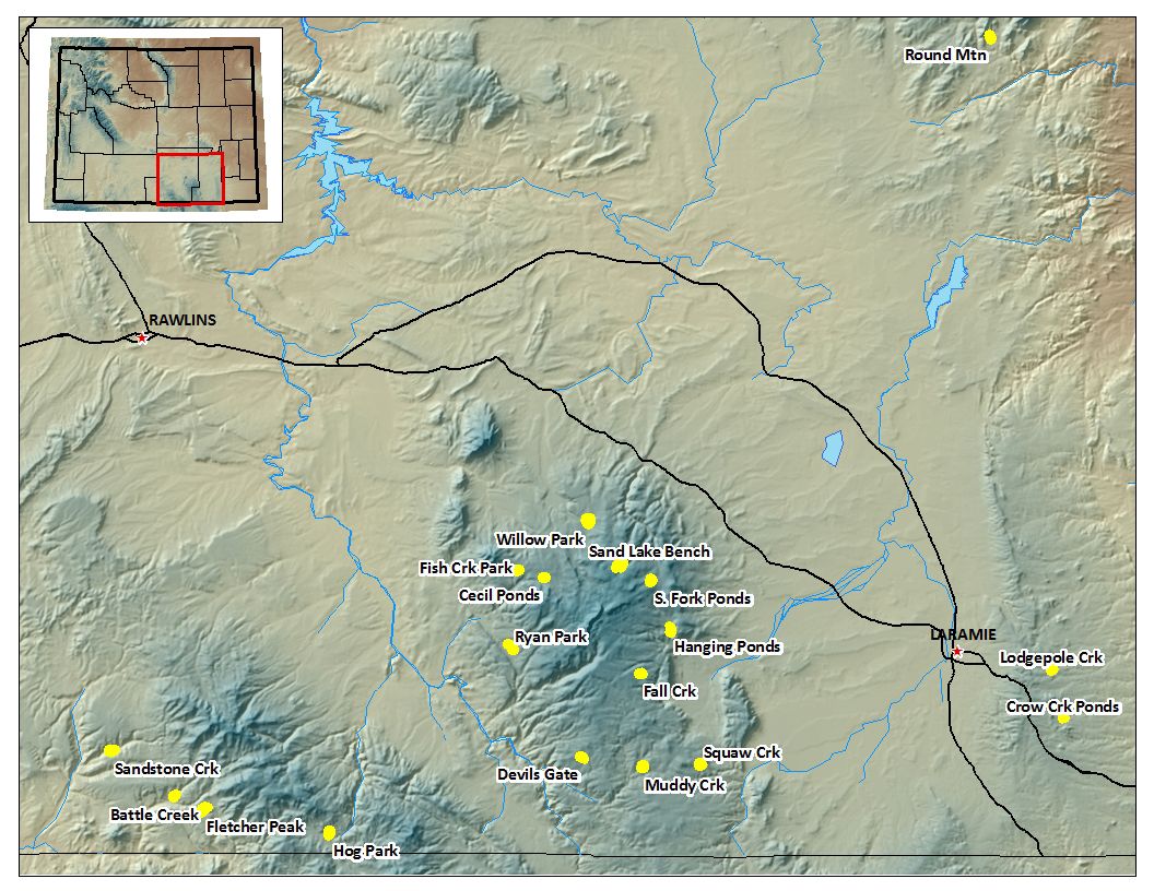 Image - Map of the Medicine Bow National Forest Catchments