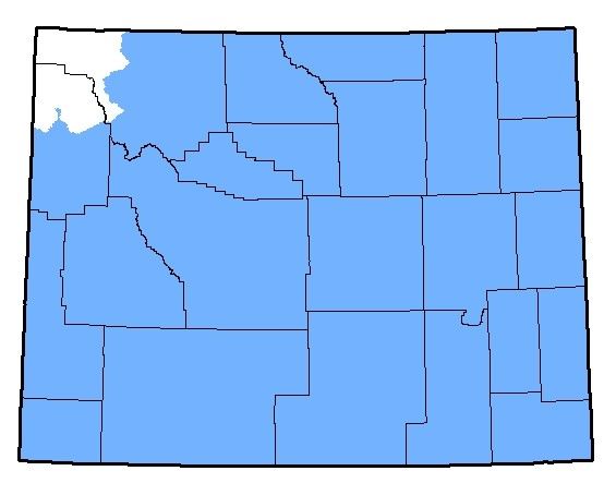 Map of Northern Leopard Frog territory 