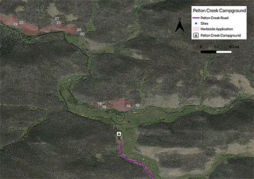 A map of the Six Mile Road site area.