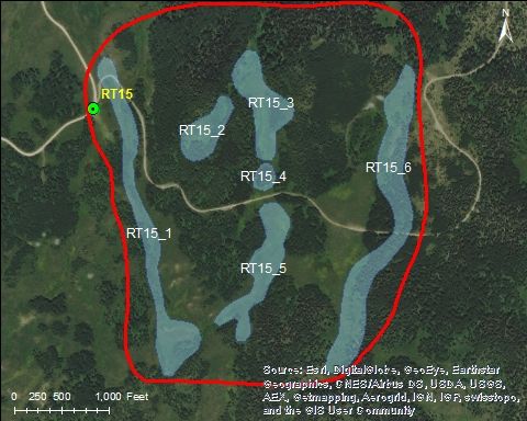 Map of Carter Creek. Catchment