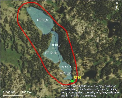 Map of Summit Lake-North Catchment